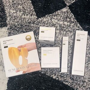 Sungboon Editor Silk Peptide Skincare Set - White & Gold Packaging
